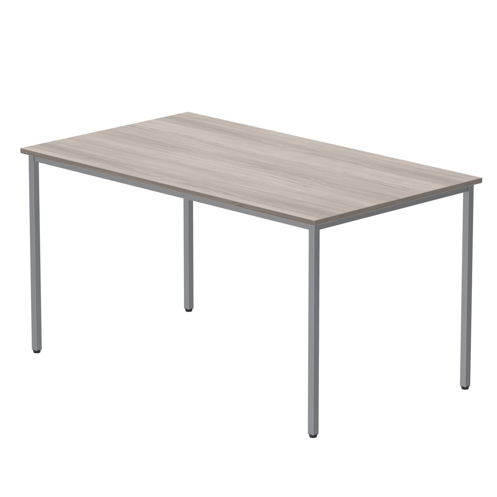 Office Rectangular Multi-Use Table (Fsc) | 1400X800 | Alaskan Grey Oak/Silver