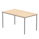 Core|Double Upright|Rectangular Desk|1400X800|White-Silver