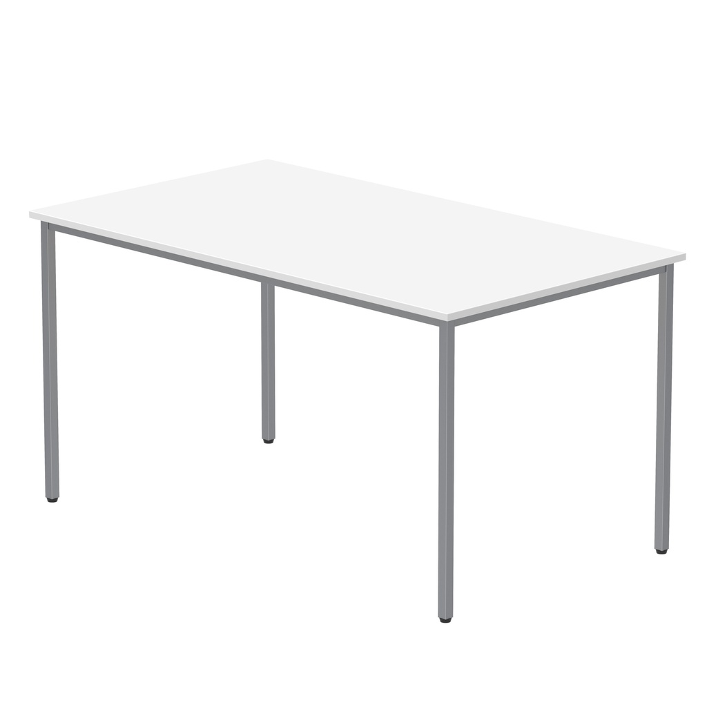 Office Rectangular Multi-Use Table (Fsc) | 1400X800 | Arctic White/Silver