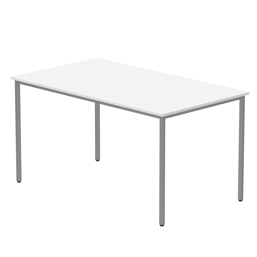 Office Rectangular Multi-Use Table (Fsc) | 1400X800 | Arctic White/Silver