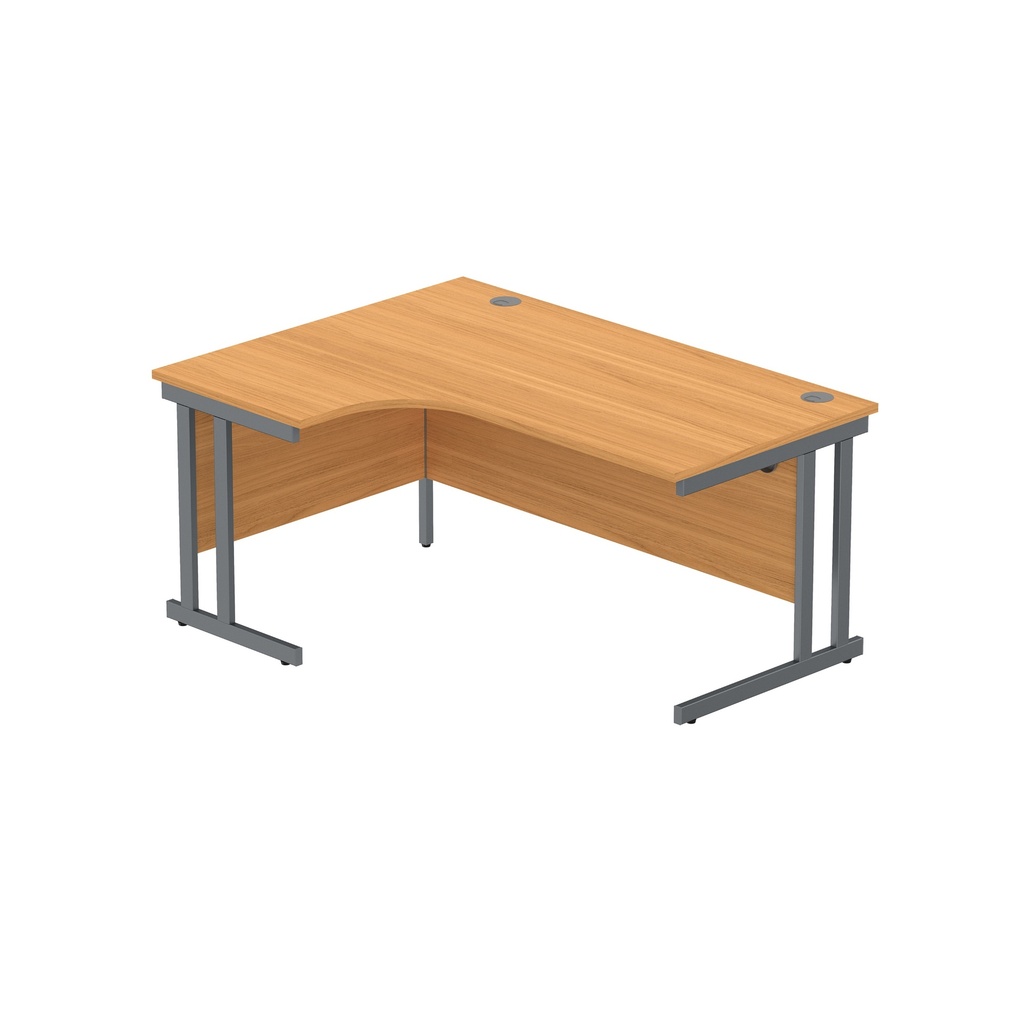 Core|Double Upright|Left Hand Radial Desk (Fsc)1600X1200|Norweigan Beech-Graphite