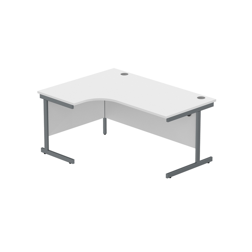 Core|Single Upright|Left Hand Radial Desk (Fsc)1600X1200|Arctic White-Graphite