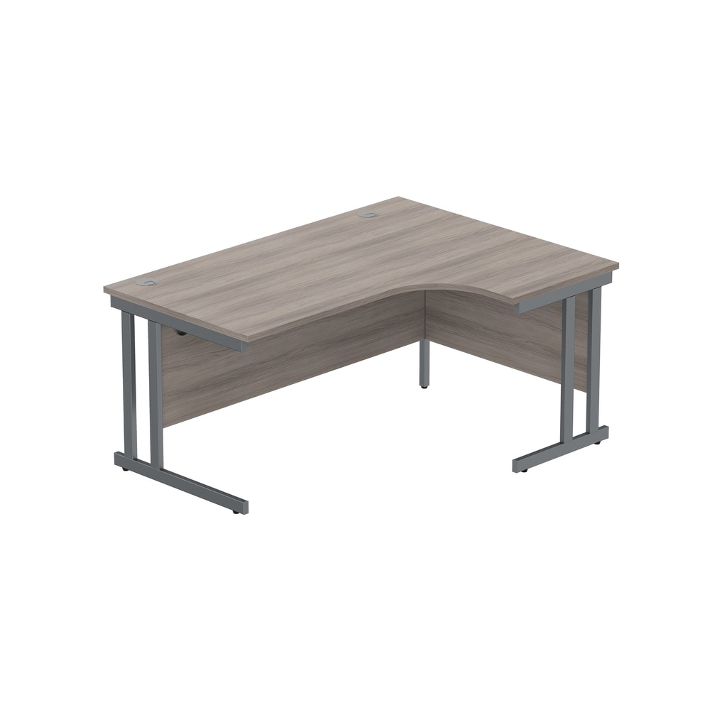Core|Double Upright|Right Hand Radial Desk (Fsc)1600X1200|Alaskan Grey Oak-Graphite
