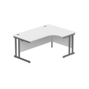 Core|Double Upright|Right Hand Radial Desk (Fsc)1600X1200|Arctic White-Graphite