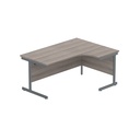 Office Right Hand Corner Desk With Steel Single Upright Cantilever Frame (Fsc) | 1600X1200 | Alaskan Grey Oak/Graphite