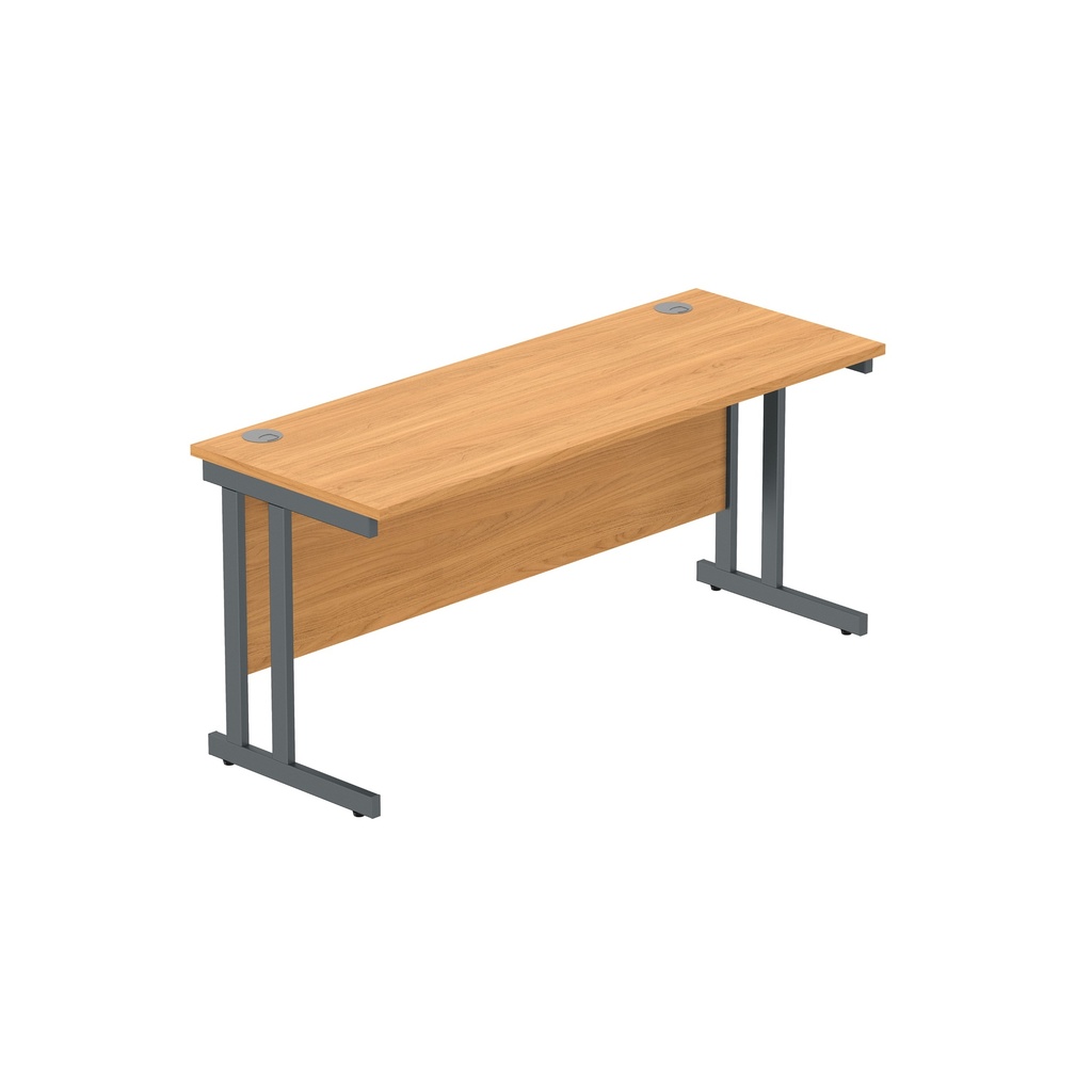 Core|Double Upright|Left Hand Radial Desk (Fsc)1600X600|Norweigan Beech-Graphite
