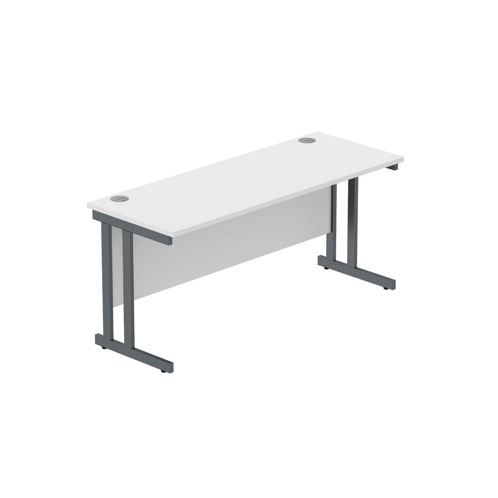 Core|Double Upright|Left Hand Radial Desk (Fsc)1600X600|Arctic White-Graphite