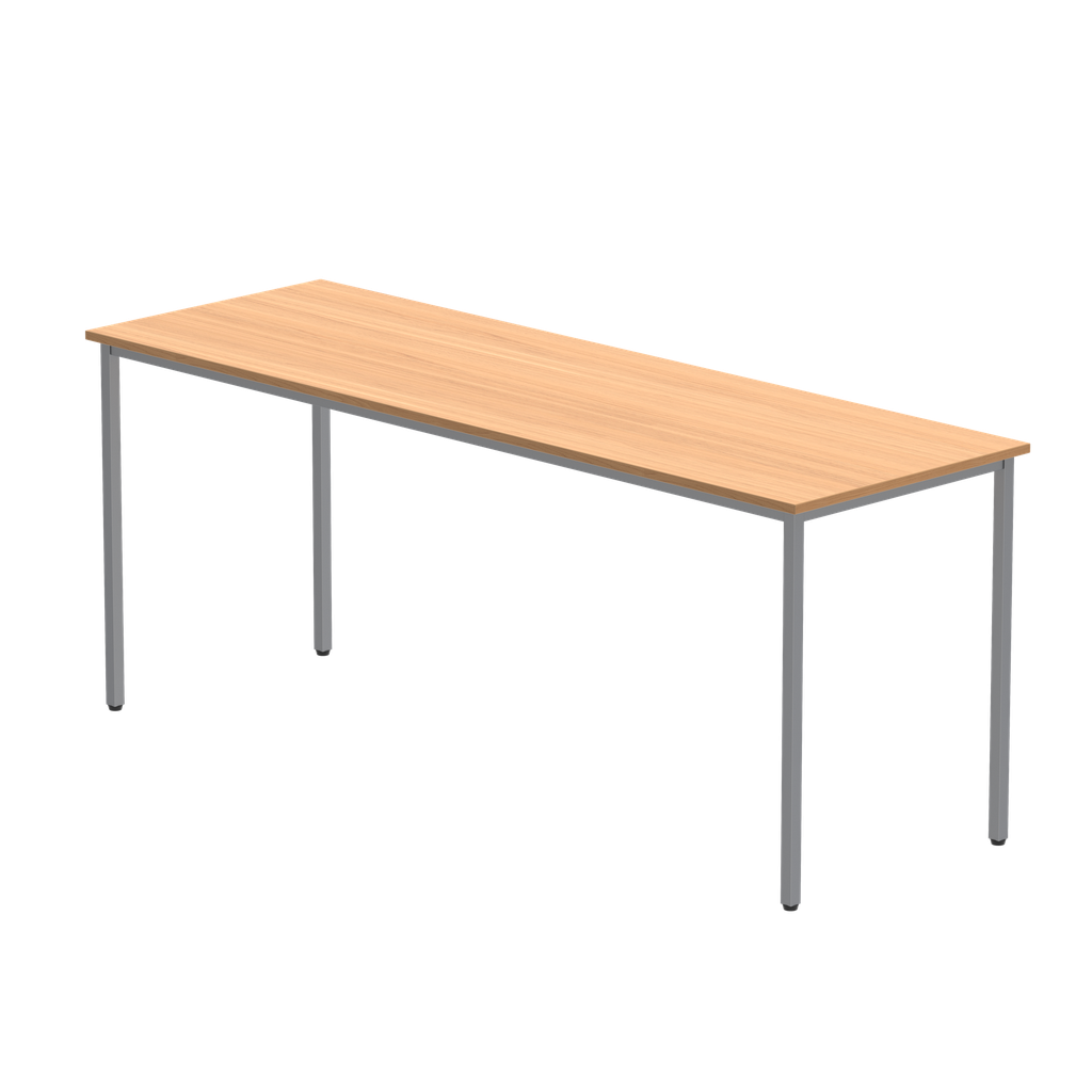 Office Rectangular Multi-Use Table (Fsc) | 1800X600 | Norwegian Beech/Silver