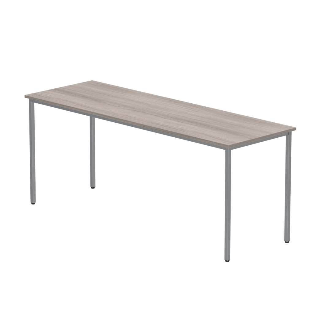 Office Rectangular Multi-Use Table (Fsc) | 1800X600 | Alaskan Grey Oak/Silver