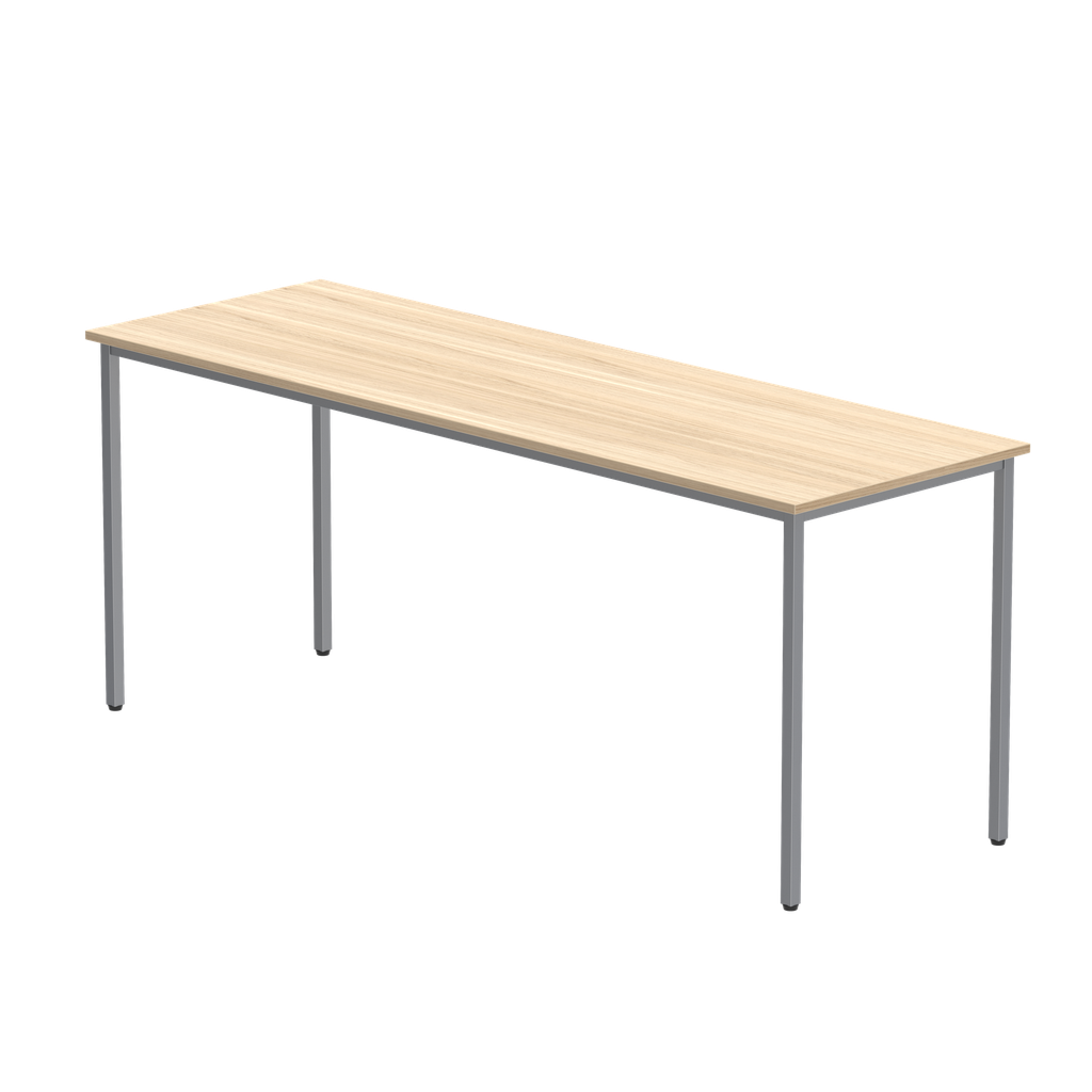 Office Rectangular Multi-Use Table (Fsc) | 1800X600 | Canadian Oak/Silver