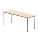 Office Rectangular Multi-Use Table (Fsc) | 1800X600 | Canadian Oak/Silver