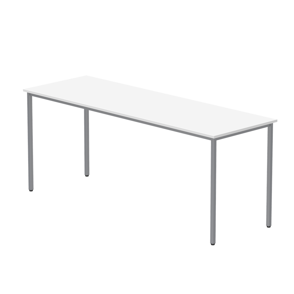 Office Rectangular Multi-Use Table (Fsc) | 1800X600 | Arctic White/Silver