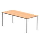 Office Rectangular Multi-Use Table (Fsc) | 1800X800 | Norwegian Beech/Silver