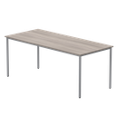 Office Rectangular Multi-Use Table (Fsc) | 1800X800 | Alaskan Grey Oak/Silver