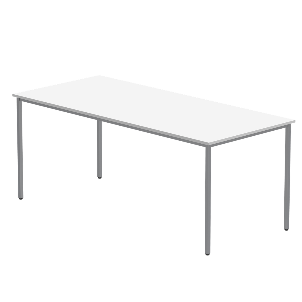 Office Rectangular Multi-Use Table (Fsc) | 1800X800 | Arctic White/Silver