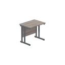 Core|Double Upright|Left Hand Radial Desk (Fsc)800X600|Alaskan Grey Oak-Graphite