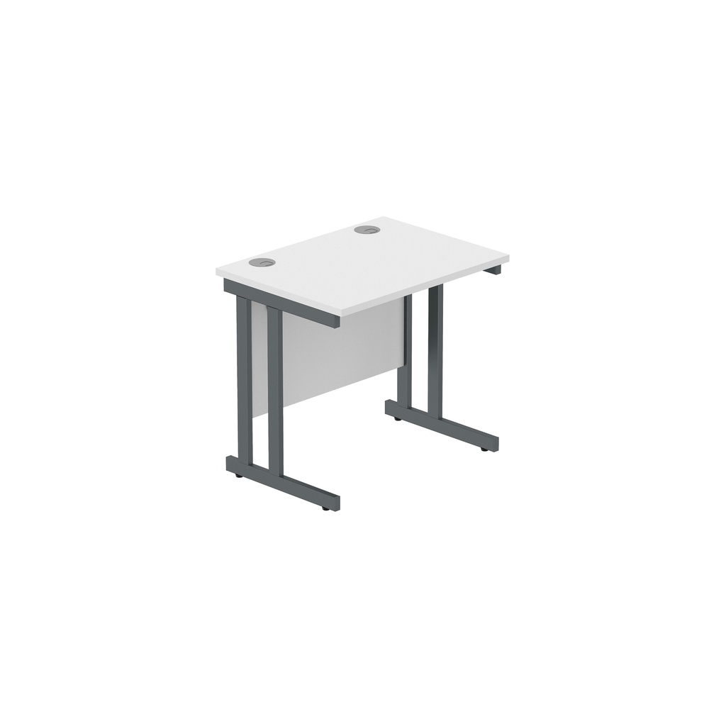 Core|Double Upright|Left Hand Radial Desk (Fsc)800X600|Arctic White-Graphite
