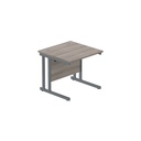 Core|Double Upright|Left Hand Radial Desk (Fsc)800X800|Alaskan Grey Oak-Graphite