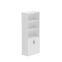 Combination Cupboard With Doors (Fsc) | 1900 High | Arctic White