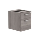 Fixed Under Desk Office Storage Unit (Fsc) | 2 Drawers | Alaskan Grey Oak