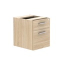 Fixed Under Desk Office Storage Unit (Fsc) | 2 Drawers | Canadian Oak