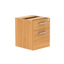 Fixed Under Desk Office Storage Unit (Fsc) | 2 Drawers | Norwegian Beech