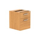 Fixed Under Desk Office Storage Unit (Fsc) | 2 Drawers | Norwegian Beech