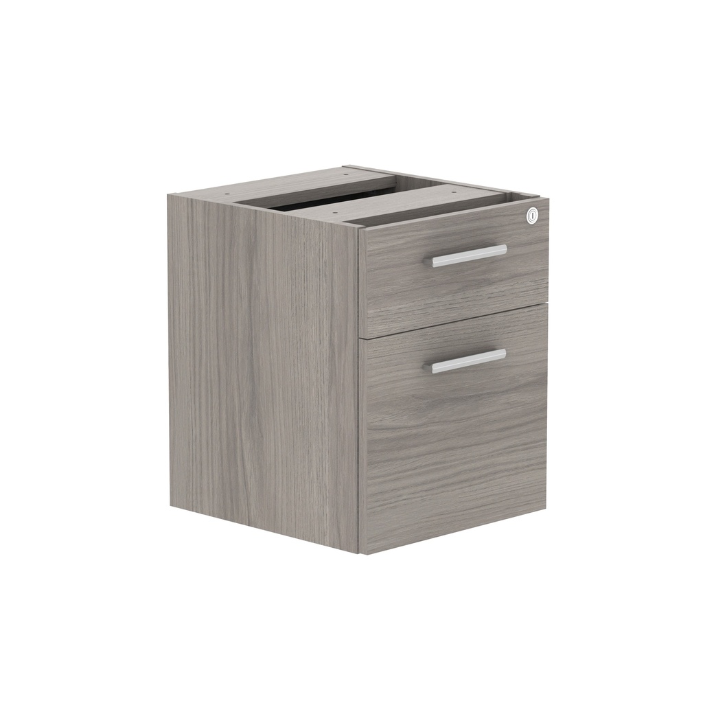 Core|2 Drawer|Fixed Under Desk Pedestal (Fsc)|Alaskan Grey Oak