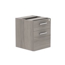 Fixed Under Desk Office Storage Unit (Fsc) | 2 Drawers | Alaskan Grey Oak