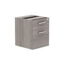 Fixed Under Desk Office Storage Unit (Fsc) | 2 Drawers | Alaskan Grey Oak