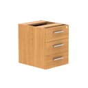 Fixed Under Desk Office Storage Unit (Fsc) | 3 Drawers | Norwegian Beech