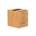 Fixed Under Desk Office Storage Unit (Fsc) | 3 Drawers | Norwegian Beech
