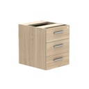 Fixed Under Desk Office Storage Unit (Fsc) | 3 Drawers | Canadian Oak