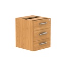 Core|3 Drawer|Fixed Under Desk Pedestal (Fsc)|Norwegian Beech