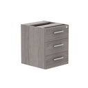 Fixed Under Desk Office Storage Unit (Fsc) | 3 Drawers | Alaskan Grey Oak