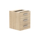 Core|3 Drawer|Fixed Under Desk Pedestal (Fsc)|Canadian Oak