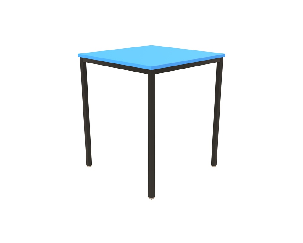 Titan Welded Frame Table | 600X600X710 | Blue Top/Black Frame
