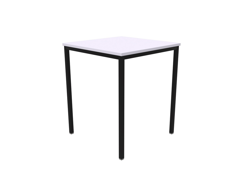 Titan Welded Frame Table 600X600X710 White TopBlack Frame
