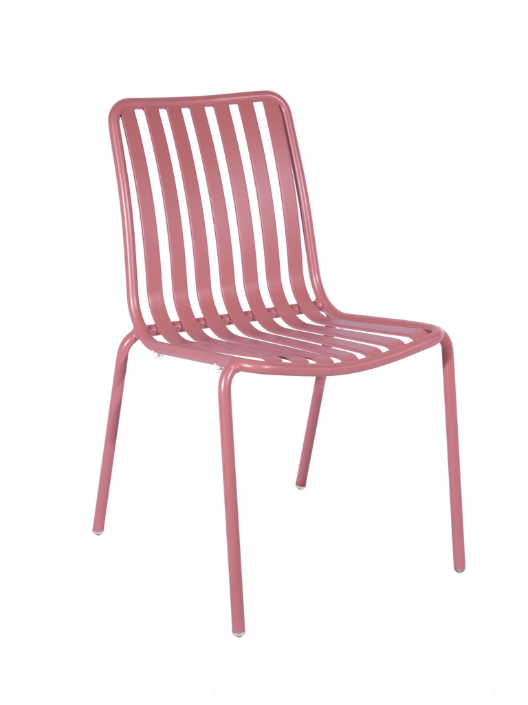 Breeze Aluminium Side Chair I Brick Dust