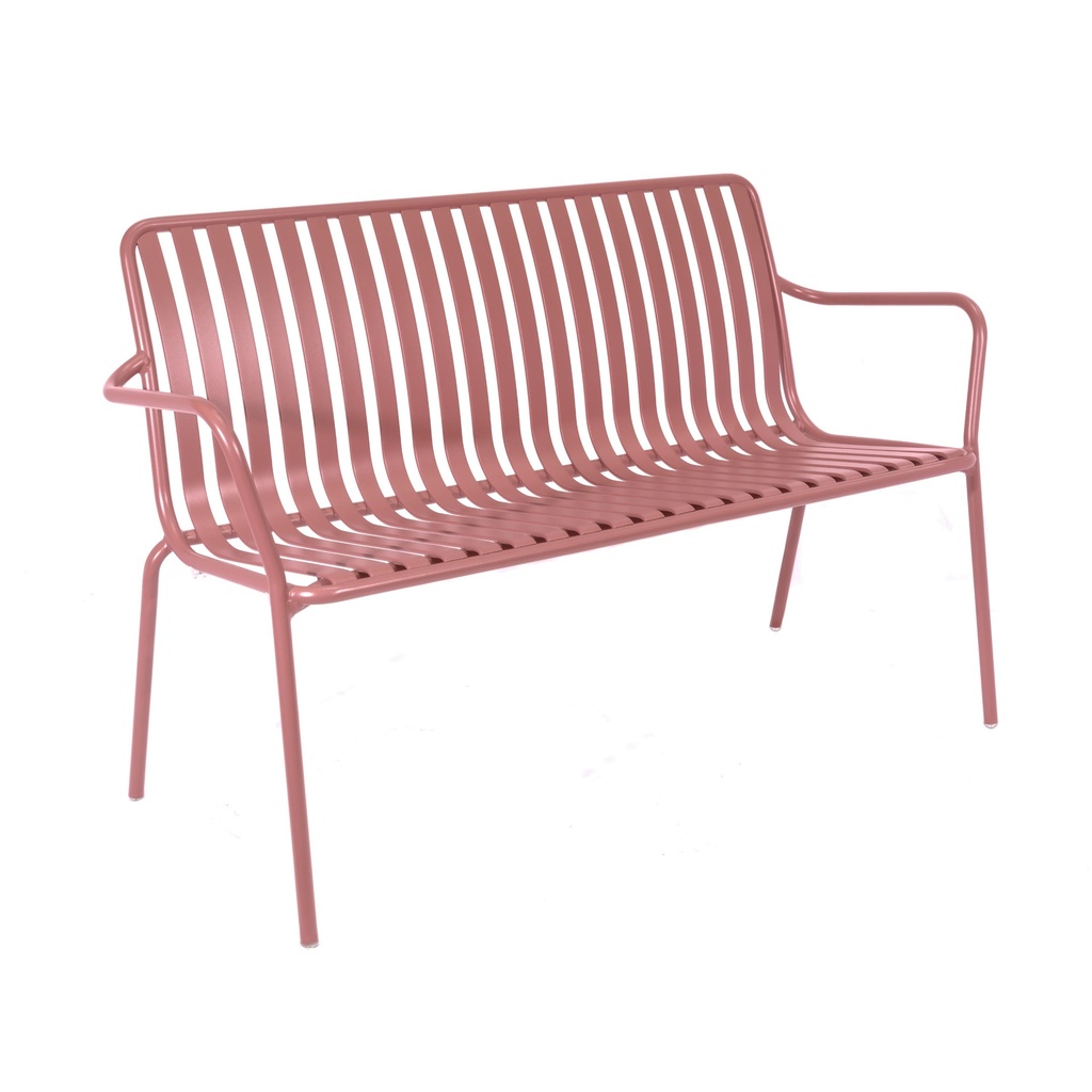 Breeze Aluminium 2 Seater Armchair Bench I Brick Dust