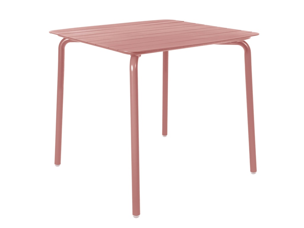 Breeze Aluminium Square Slatted Table I Brick Dust