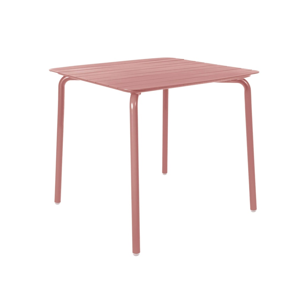 Breeze Aluminium Square Slatted Table I Brick Dust