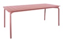 Breeze Aluminium 1.8Mtr Rectangular Slatted Table I Brick Dust