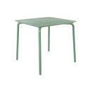 Breeze Aluminium Square Slatted Table I Fair Green