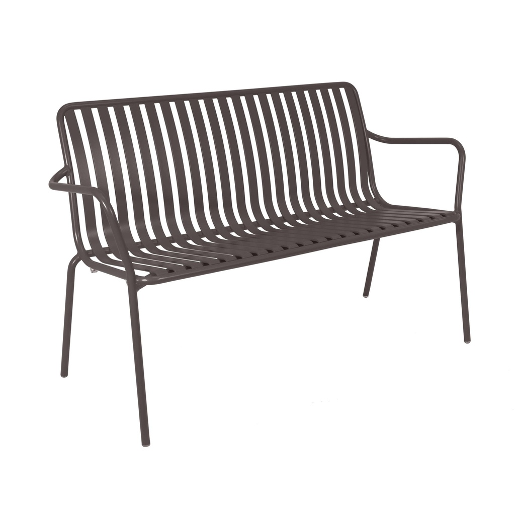 Breeze Aluminium 2 Seater Armchair Bench I Charcoal