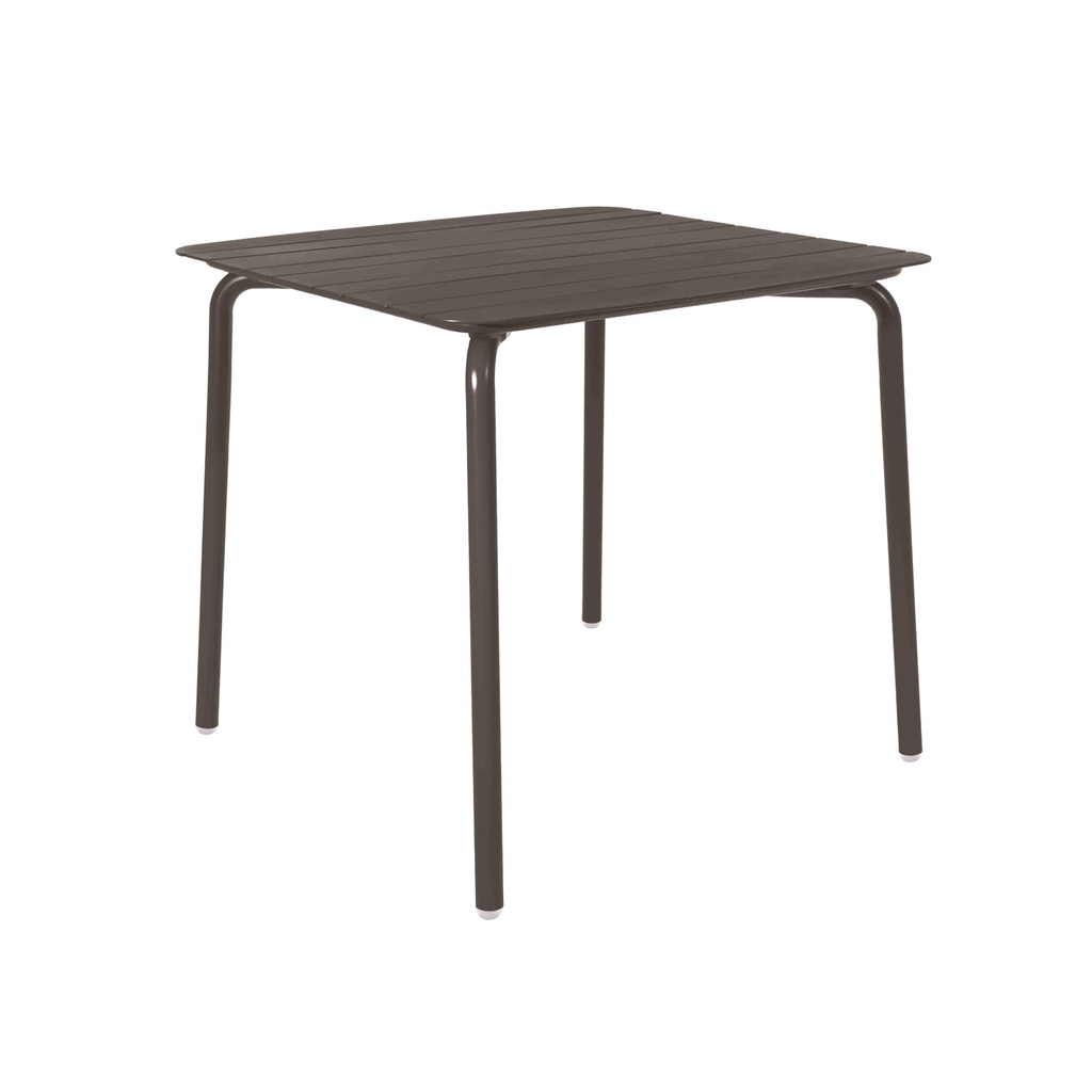 Breeze Aluminium Square Slatted Table I Charcoal