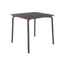 Breeze Aluminium Square Slatted Table I Charcoal