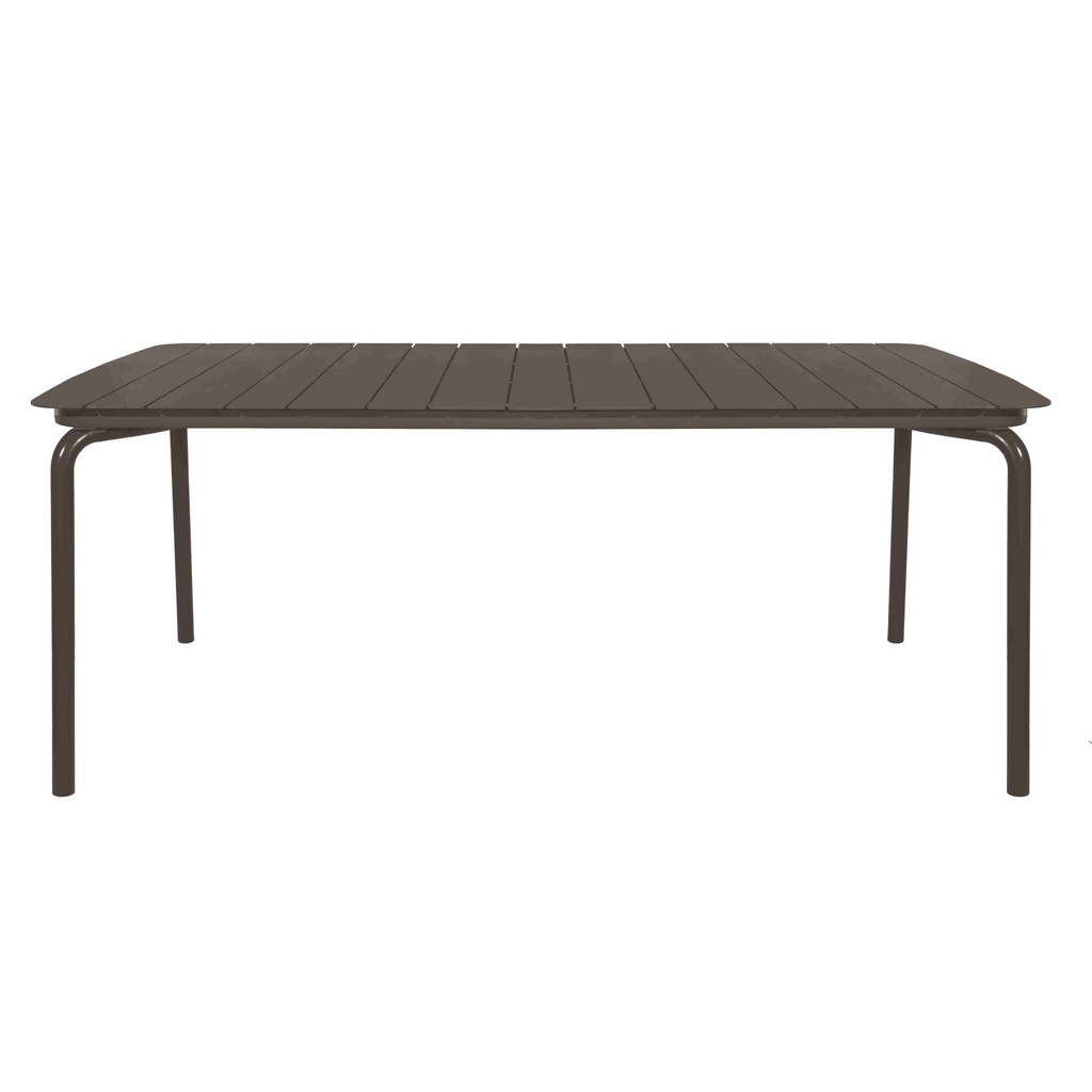 Breeze Aluminium 1.8Mtr  Rectangular Slatted Table I Charcoal