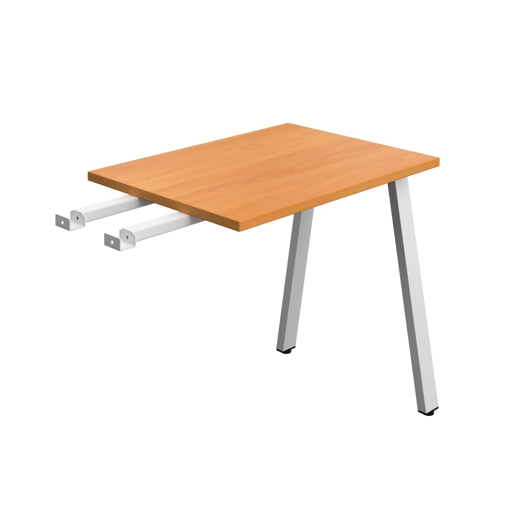 Synergy Bench With Return | A-Frame Leg | 800 X 600 | Beech/Silver
