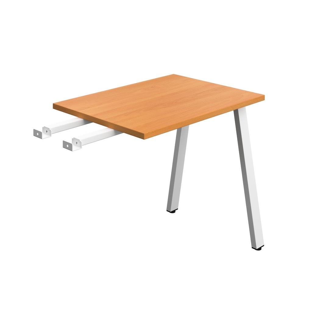 Synergy Bench With Return | A-Frame Leg | 800 X 600 | Beech/White